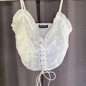 White xs shein top